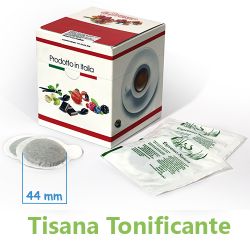 Immagine di 10 Cialde Tisana Tonificante in foglia formato 44mm ESE compatibili MOKONA