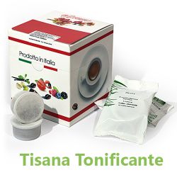 Immagine di 10 Cialde Tisana Tonificante in foglia compatibili Lavazza POINT