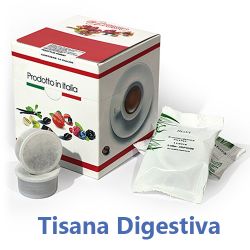 Immagine di 10 Cialde Tisana Digestiva in foglia compatibili Lavazza POINT