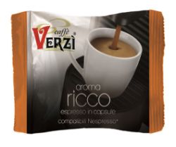 Immagine di 100 Capsule caffè Verzì miscela Ricco Monodose compatibile Nespresso