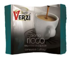 Immagine di 80 Capsule caffè Verzì miscela Ricco Monodose compatibile Caffitaly