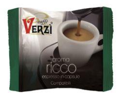 Immagine di 100 Capsule caffè Verzì miscela Ricco Monodose compatibile Aroma Vero