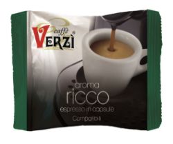 Immagine di 100 Capsule caffè Verzì miscela Ricco Monodose compatibile Uno System