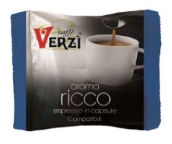 Immagine di 80 Capsule caffè Verzì miscela Ricco Monodose compatibile Lavazza Blue