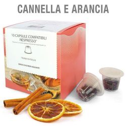 Immagine di 10 capsule Tisana in foglia Cannella e Arancia compatibile Nespresso