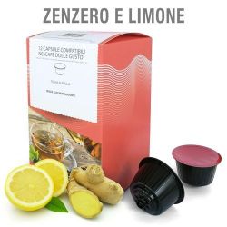 Immagine di 12 Capsule Tisana in foglie Zenzero e Limone Compatibili Nescafé Dolce Gusto