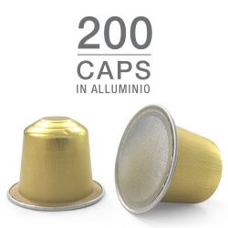 Immagine di 200 capsule caffè in alluminio compatibili Nespresso