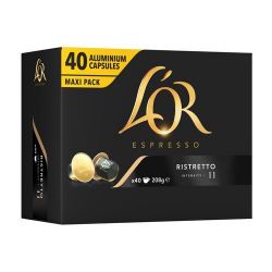 Immagine di 200 Capsule Caffè RISTRETTO L'OR Espresso - Capsule in Alluminio compatibili Nespresso