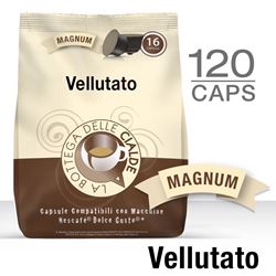 120 Capsule caffè VELLUTATO Monodose compatibile Nescafè Dolce Gusto