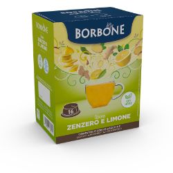 16 Capsule Borbone Compatibili macchine Lavazza A Modo Mio INFUSO ZENZERO E LIMONE