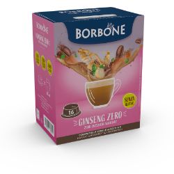 16 Capsule Borbone Compatibili macchine Lavazza A Modo Mio CAFFÈ AL LATTE E GINSENG ZERO A BASSO CONTENUTO DI GRASSI