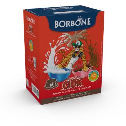 16 Capsule Borbone Compatibili macchine Lavazza A Modo Mio DJGUSTO CIOK AL GUSTO DI CIOCCOLATA CON VITAMINE