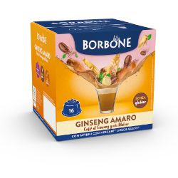 16 Capsule Borbone Compatibili macchine Nescafè Dolce Gusto AL GUSTO DI CAFFÈ E GINSENG AMARO