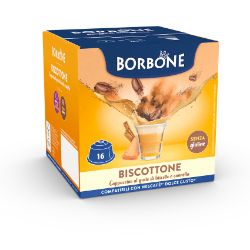 16 Capsule Borbone Compatibili macchine Nescafè Dolce Gusto BISCOTTONE AL GUSTO DI CAPPUCCINO E BISCOTTO