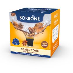 16 Capsule Borbone Compatibili macchine Nescafè Dolce Gusto SAMBUCONE AL GUSTO DI CAFFÈ E SAMBUCA