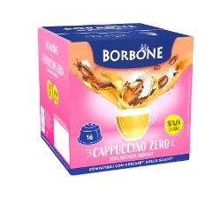 16 Capsule Borbone Compatibili macchine Nescafè Dolce Gusto AL GUSTO DI CAPPUCCINO ZERO A BASSO CONTENUTO DI GRASSI