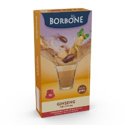 10 Capsule Borbone Compatibili macchine domestiche Nespresso CAFFÈ AL LATTE E GINSENG