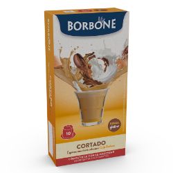 10 Capsule Borbone Compatibili macchine domestiche Nespresso CORTADO AL GUSTO DI CAFFÈ