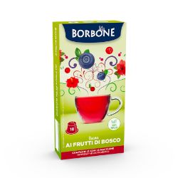 10 Capsule Borbone Compatibili macchine domestiche Nespresso TISANA AI FRUTTI DI BOSCO