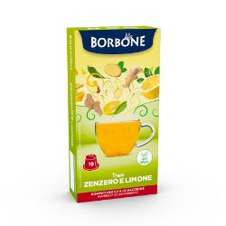 10 Capsule Borbone Compatibili macchine domestiche Nespresso TISANA ZENZERO E LIMONE