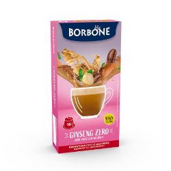 10 Capsule Borbone Compatibili macchine domestiche Nespresso CAFFÈ AL LATTE E GINSENG ZERO A BASSO CONTENUTO DI GRASSI