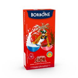 10 Capsule Borbone Compatibili macchine domestiche Nespresso DJGUSTO CIOK AL GUSTO DI CIOCCOLATA CON VITAMINE