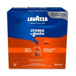 80 Capsule in alluminio Lavazza Espresso CREMA E GUSTO FORTE compatibile Nespresso