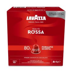 80 Capsule in alluminio Lavazza Espresso QUALITÀ ROSSA compatibile Nespresso