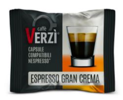 50 Capsule caffè Verzì miscela Gran Crema Monodose compatibile Nespresso