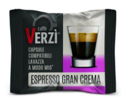 50 Capsule caffè Verzì miscela Gran Crema Monodose compatibile Lavazza A Modo Mio