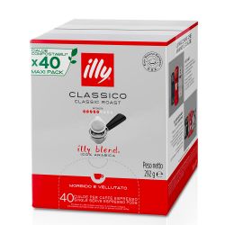 Immagine di 40 cialde filtrocarta 44mm ESE caffè Illy Tostatura Media