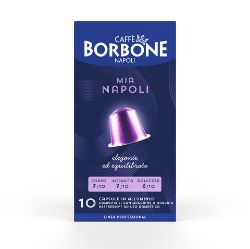 Immagine di 10 Capsule in alluminio caffè Borbone Respresso Mia Napoli compatibile Nespresso